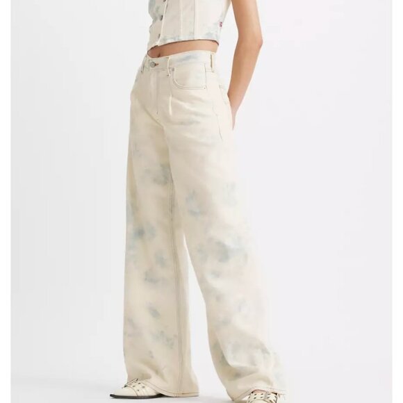 Levi's Premium Baggy Dad Wide Leg Women's Jeans 29x32 Maybe Blue - Light Wash - Picture 1 of 7